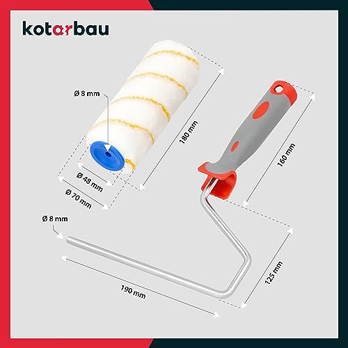 KOTARBAU® Rullo per pittura con filo giallo 180 mm...