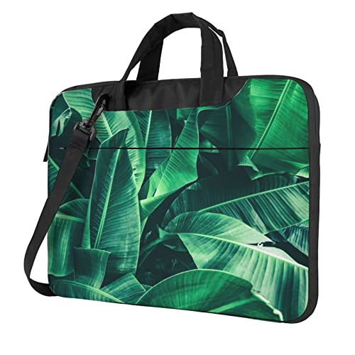 Mallette pour ordinateur portable 14" sac à bandoulière noir et tropical