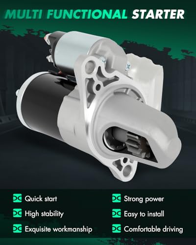 Image of SCITOO Starter Motor fit for Nissan for Altima 2007 L4 2.5L 2488cc 152cid M.T.,for Nissan for Altima 2008-2012 L4 2.5L 2488cc 152cid Standard Trans. Replacement Starter 19062