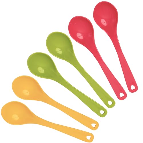 Cucchiaini Plastica 24 Pezzi Piccolo Cucchiai in Plastica,Cucchiaini da Caffè Riutilizzabili Colorido Cucchiaino per Gelato,Dessert Torte Frutta Insalate Barbecue