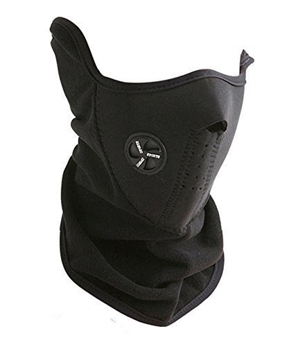 ZaySooBlack Dust Proof Half Face Ear Mask for Bike|Cycle Balaclava for Men & Women (Size: Free, 5 Piece)