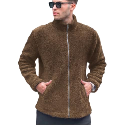 TOFOTL Sudadera Hombre Con Capucha Y Cremallera Basicas Deportivas Gimnasio Regalo Chaqueta Polar Polo Manga Larga Hombre Sudadera Termica Completo +deportiva Tallas Grandes K-Marrón XXL