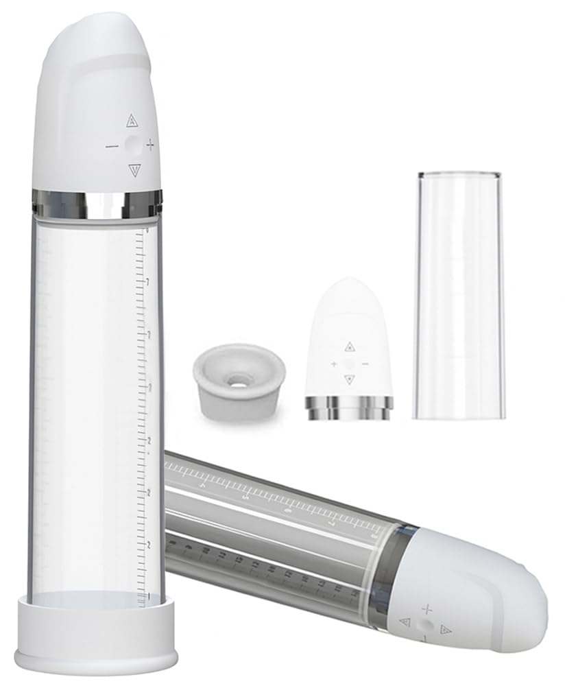 Sh! - Pompa per ingrandire il pene da uomo, 9 modalità di vibrazione, potenza multi-aspirazione, ricarica USB magnetica, pompa per ingrandire l'erezione, strumento di potenziamento maschile per una