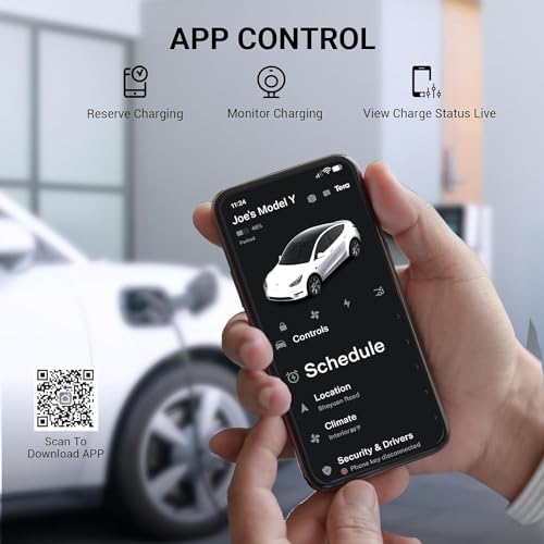 Tera-for-Tesla-EV-Charger-Level-1-2-J1772-32A-16A-110V-240V-ETL-Energy-Star-5-Years-Warranty-Dual-Use-Portable-Wall-Connector-NEMA-14-50-NEMA-5-15-Wi-Fi-BT-Enabled-25FT-Cable-with-Holder-P01