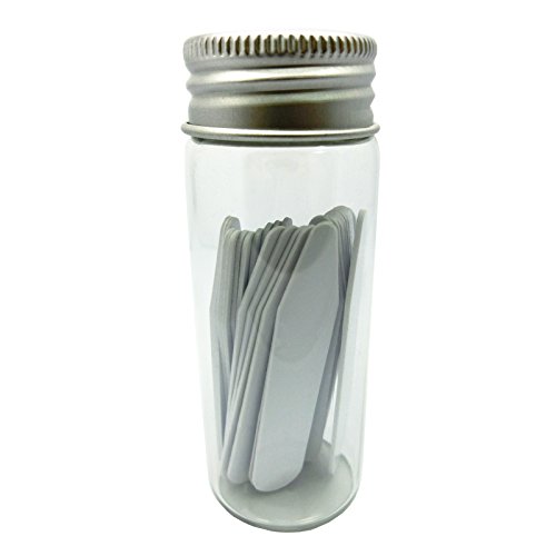 Image of Lary 28 Pcs Plastic Collar Stays in Glass Bottle, Men's Dress Shirt Accessory