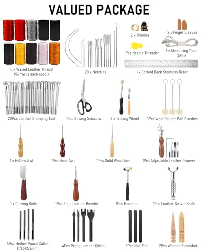 Nicpro 85PCS Leather Tooling Kit