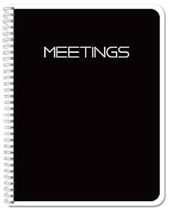 BookFactory Meeting Notizbuch MTG-120-Meetings-K, Schwarz