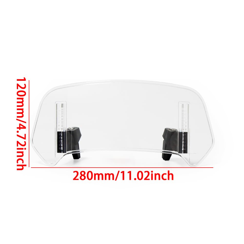 Estensione per Parabrezza per Moto per BMW F 850 GS F850G ADV F750GS F850 GS F 750 GS, Deflettore Antivento per Parabrezza Moto Parabrezza Moto Deflettore Spoiler Aria Regolabile A Clip