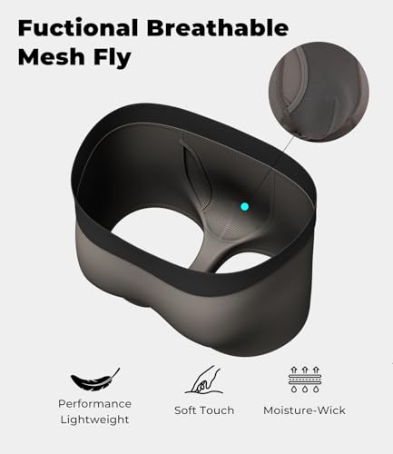 BAMBOO COOL Mens Trunks Underwear Performance Breathable Mesh Fly Zone Moisture-Wicking(4 Pack)2