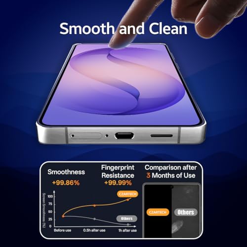 Image of Czartech Tempered Glass for Samsung Galaxy S26 Ultra | Edge-to-Edge Screen Protector | HD Clear Display | Smooth S Pen Experience | Scratch Resistant Protective Glass