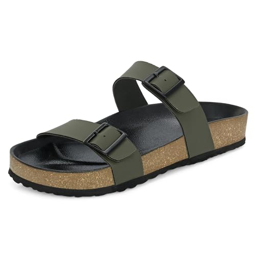 Image of Centrino Men's Berkin-Style Slip-On Sandals | Open Toe Design | Soft PU Footbed | Lightweight & Comfortable | Arch Support | On-Grip Sole | Casual Outdoor Wear (6863)