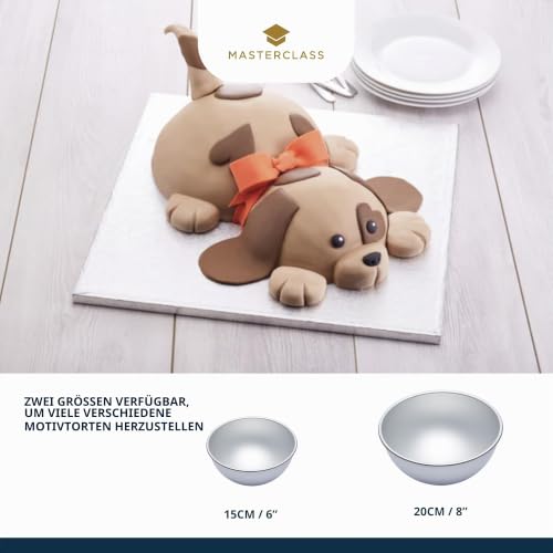 MasterClass Halbkugel-Kuchenform 20 cm, silberne eloxierte Aluminiumform, leicht, strapazierfähig, zum Backen von Halbkugel-Kuchen, 8 Zoll… – Ansicht 6