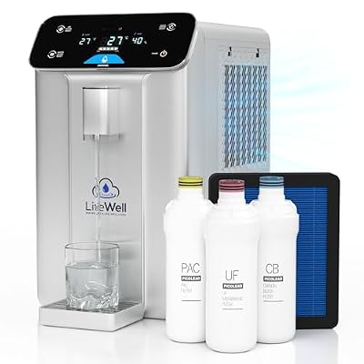 LifeWell S20 4-Stage Purification 10L Atmospheric Water Generator for Drinking Water, Countertop Atmospheric Water Filter with UV Filtration, Countertop Drinking Water Filter System