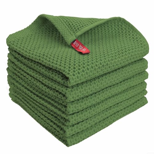Trapos de limpieza de microfibra ultrasuave para superficies de rayas y absorción rápida (verde)