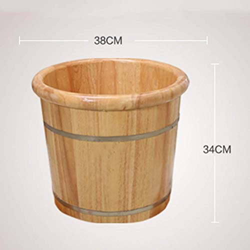 Bañera de madera de roble para pies 38x34x34 cm miniatura 3