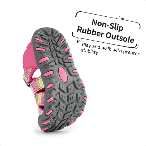 Image of DREAM PAIRS Boys Girls Closed-Toe Outdoor Summer Water Sport Sandals for Toddler /Little /Big Kid
