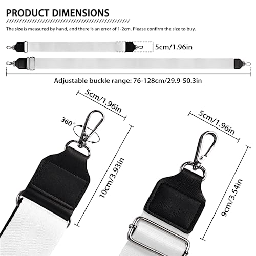 Image of Purse Strap Replacement Crossbody Straps for Women Men, Rainbow Design Adjustable Shoulder Strap Wide Bag Strap for Handbag Satchel Guitar Camera