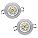 Produktbild 2x 4.5W Warmweiß Led Einbauleuchten Einbaulampen Einbaustrahler Lampe Deckenleuchte - Silber Alu gebürstet / 4.5 Watt 12 Volt