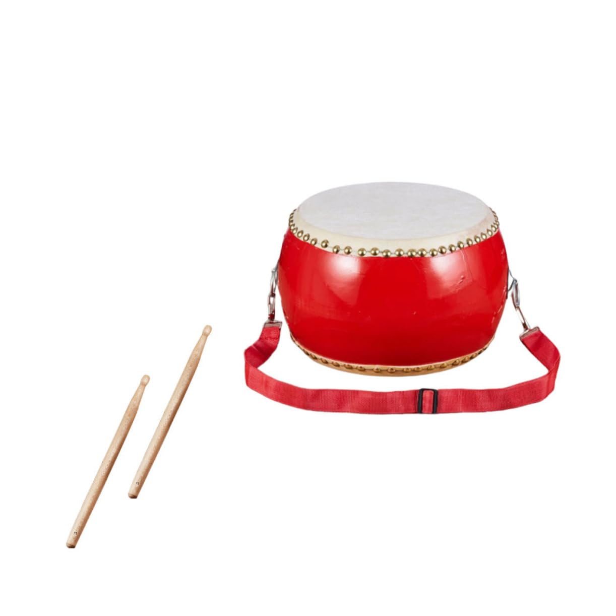 Kisangel Wooden Drum for Performance Percussion Instrument with Sticks Strap Brightly Colored Drum for Music Development Hand Eye Coordination