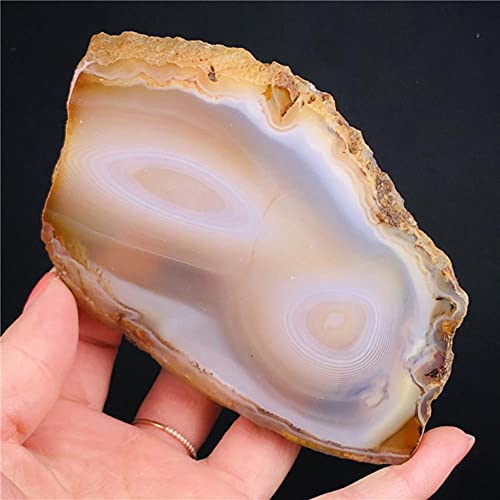 YANGB Pierre apaisante 1 pièces Agate Poli Tranche de Cristal irrégulière brésil guérison Reiki Pierre Pendentif en Quartz Naturel minéral décor à la Maison (Color : B)