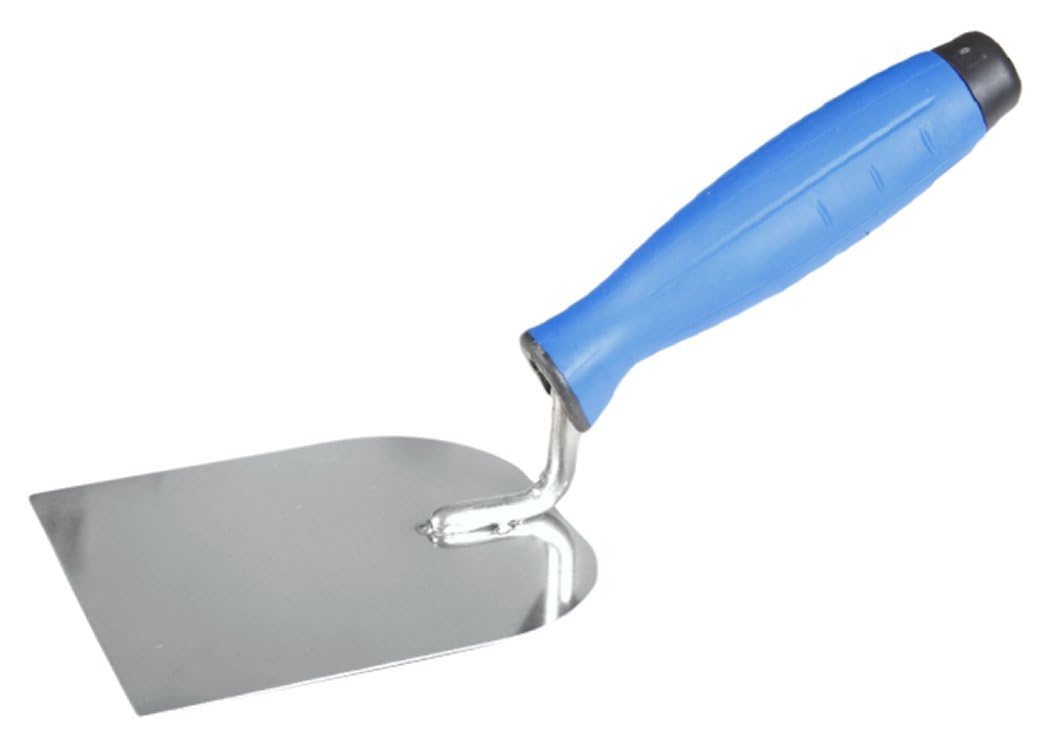 Stainless Steel Margin Trowel, Professional Square Bucket Trowel for Plastering, Rendering & Stucco, Mortar, Cement, Mixing, Bricklaying, Wall Repairs, Construction & DIY (100 mm (4")) — image 1