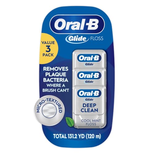 Image of Oral-B Glide Deep Clean Cool Mint Dental Floss, Value 3 Pack (40m Each)