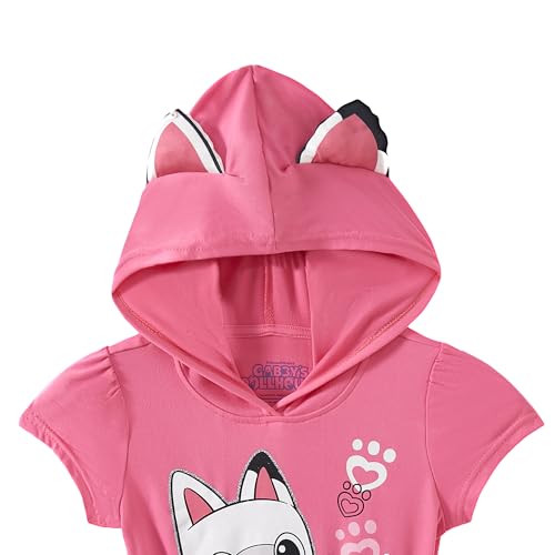 DREAMWORKS GABBY'S DOLLHOUSE Girls Cosplay Hooded Tulle Dress with Ears for Toddler and Big Kids2