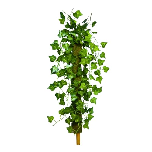 Image of fancymart Artificial Green Leaf Hanging Creeper on Moss Stick (Without Pot) - 60 cm Tall Hanging Creeper Plant for Indoor Home, Office, Restaurant & Cafe Decoration