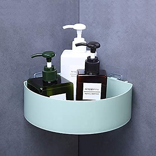 JEEJEX ABS Heavy Plastic Multipurpose Kitchen Bathroom Wall Holder Storage Rack Corner Shelf with Magic Strong Sticker Pair(Combo Shelves 2 Bathroom Shelves + 2 Corner) 4