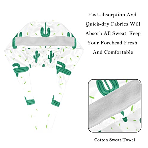 Chapeaux bouffants cactus JDEZ (2PCS) avec bandeau anti-transpiration - 4
