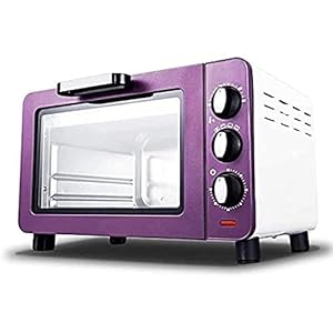 Tafelblad Elektrische Oven 15L Mini Oven Fornuis en Grill, Elektrische Mini Oven Zwart met Timer, Kleine Elektrische Oven voor Caravan, Huishoudelijke Bakken Kleine Oven