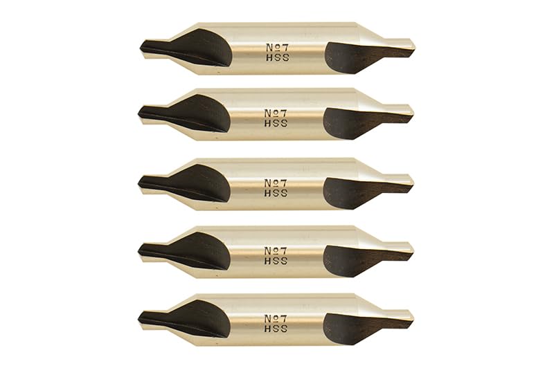 Shars #4 5 PCS RH HSS Double End Plain Center Dill Combined Drill & Countersink Set NEW 404-1353(5) !