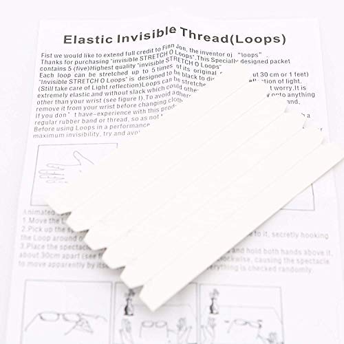 ZQION 5 Packets Elastic Invisible Thread Loops Floating Magic Close Up Magic Tricks Magician Magic Gimmick Magic Loop Magic Tool