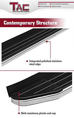 Tac Running Boards Fit 2011-2019 Ford Explorer Suv Aluminum Black Side Steps Nerf Bars Step Rails Truck Pickup Rock Panel Off Road Exterior Accessories (2 Pieces Running Boards) #TOP3