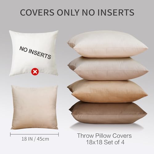 Jiiberl J01 Throw Pillow Covers 18X18 Set Of 4 thumb #1