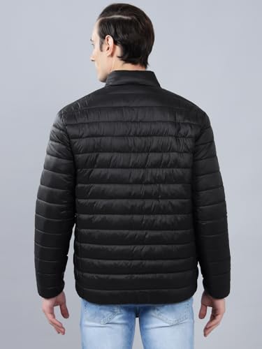 Image of Cantabil Reversible Jacket for Men | Premium Casual Jacket Smart Fit Mock Neck Nylon Fabric Solid Pattern (P MJKT00249)