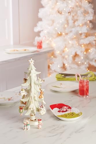 Lenox 894166 Merry Grinchmas 4-Piece Assorted Accent Plate Set, Christmas Drinkware, Holiday Hosting