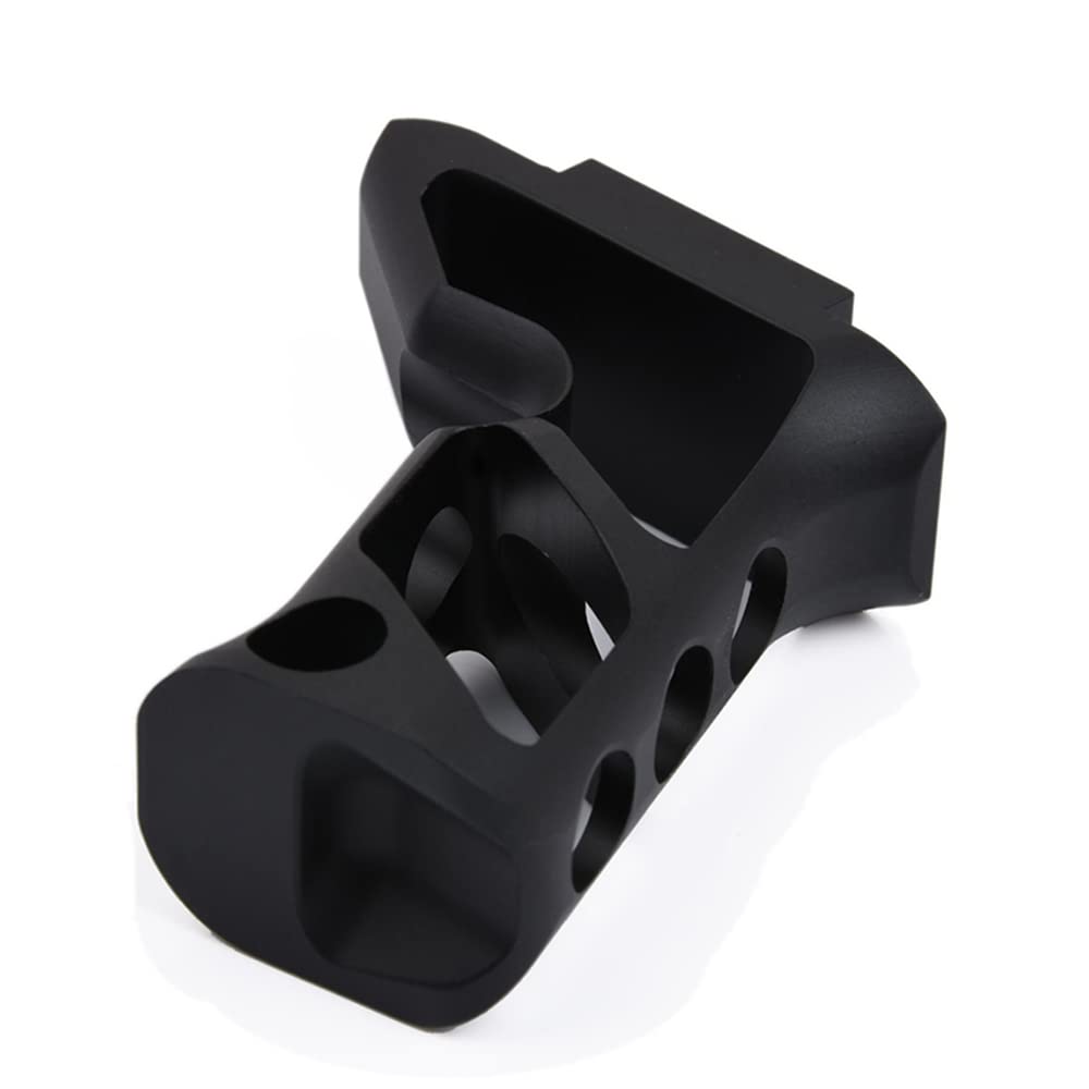 CNC vertikaler Griff Foregrip,Airsoft Frontgriff Vertikaler Vordergriff Taktischer Aluminium Langgewinkelter Airsoft-Griff Handstopp-Vordergriff für 20mm Picatinny-Schienensystem (Schwarz)