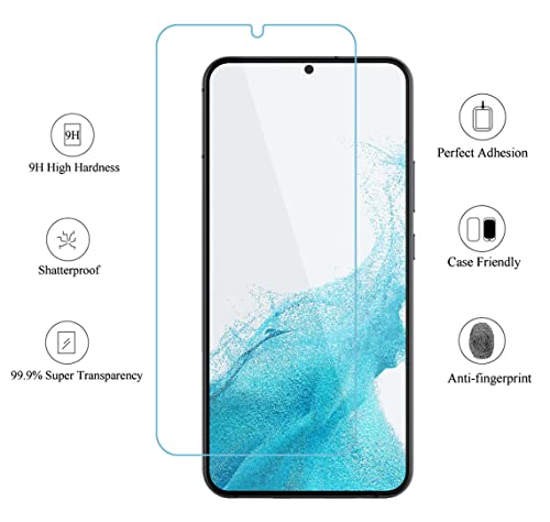Image of KAPAVER Glas HD EasyDO 2.5D Samsung Galaxy S22 Plus Tempered Glass Screen Guard Protector /Screen Guard Compatible with Galaxy S22 Plus (Pack of 2 Glass with 1 Easy Applicator) Transparent Clear