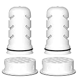 LifeSt Home Dispenser Filter - 2 Membrane Micro & 2 Activated Carbon, Compatible with Glass & Plastic Pitchers (18/7/10c)