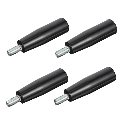 VILLFUL 4pcs Turn The Handle Clamping Handles Rotating Handles Plated Revolving Handle Revolving Machinery Handle Lathe Handle Revolving Handle Wheel Threaded Crank Handle Bakelite Black