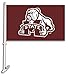 NCAA Mississippi State Bulldogs Car Flag with Wall Bracket 18 x 11in