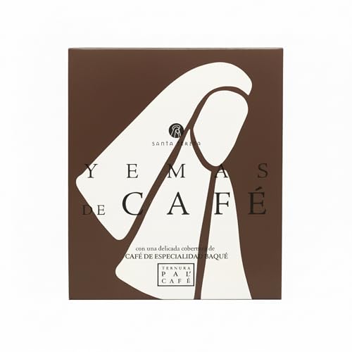 Santa Teresa - Edición LUX - Yemas tradicionales con una delicada cobertura de Café. Dulce Tradicional de Ávila. Estuche de 12 Unidades. Peso neto 130g