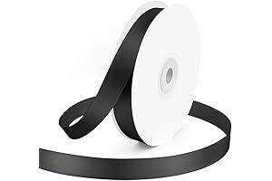 5/8" Black Ribbon - 50 Yards of Elegance