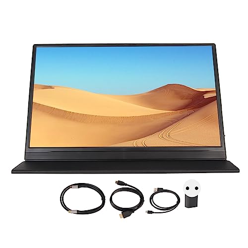 Fockety Tragbarer Monitor 15,6 Zoll, FHD 1080P USB Typ C Zweiter externer Monitor für Laptop, Smartphone, PC, für PS3, für PS4, Laptop Monitor für Xbox ONE, Gaming Monitor mit PU Tasche (EU-Stecker) – Bild 7