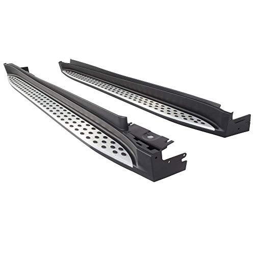 Estribos para Mercedes Benz W164 ML 2006-2011 aluminio negro y plata miniatura 2