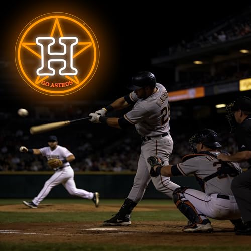 Image of Baseball Neon Sign for Wall Decor Dimmable Baseball Team Neon Light for Man Cave Birthday Gifts for Fans Led Sport Sign for Sport Bar Club Party Garage Boys Bedroom Decor Art Size 12.9 * 12.9(FMA093)