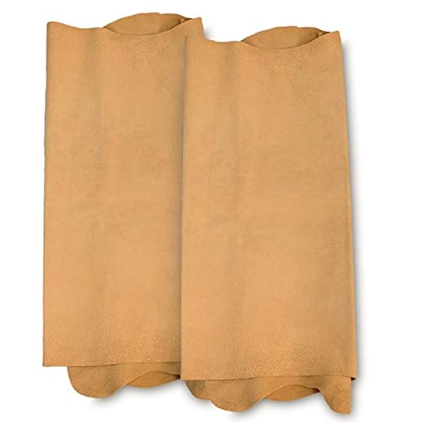 Zerimar Piel Cuero Pack de 2 y 3 pieles | Retales de Piel para Manualidades | Piel Cuero NaturaL (Cuero-2)