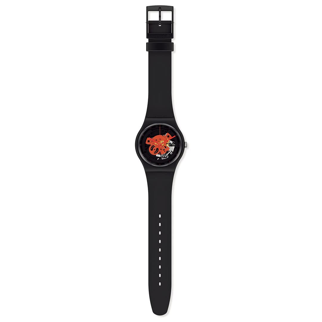 Swatch Reloj New Gent Bioceramic Lacquered SO32B110 Time TO Red Big