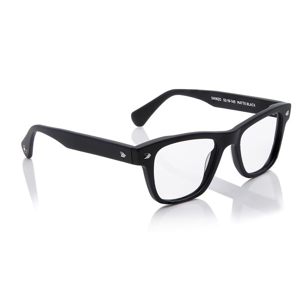 Shisen Fox SHINZO Zero Power Blue Cut Computer Glasses with UV Protection, Scratch-Resistant, DriveSafe, Night Vision | Mobile, Laptop & Tablet Use | Unisex Eyeglass | 52 Medium, Square - Matte Black (B0CFG39KBN) Amazon Price History, Amazon Price Tracker